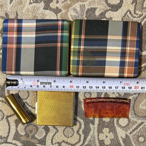 Vintage Zell 5th Avenue Carryall Clutch Powder Compact Lipstick Comb Minaudiere - Picture 2 of 16